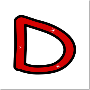 Letter D. Name with letter D. Personalized gift. Abbreviation. Abbreviation. Lettering Posters and Art